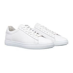 CLAE Childrens/Kids Bradley Leather Low Sneakers / White